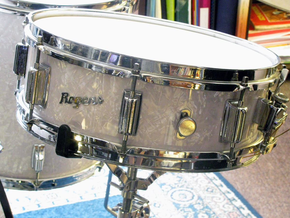 Rogers Powertone snare drum wrapped.
